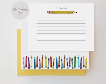 No. 2 Pencil & Coloring School Note Card Set