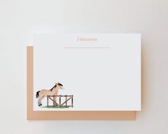 Girl's Horse Note Card Stationery