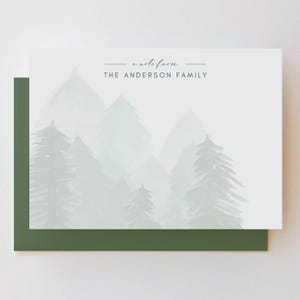 Forêt | Cartes de correspondance personnalisées à plat ou numériques Forêt
