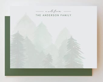 Forest | Flat Print or Digital Forest Personalized Note Cards