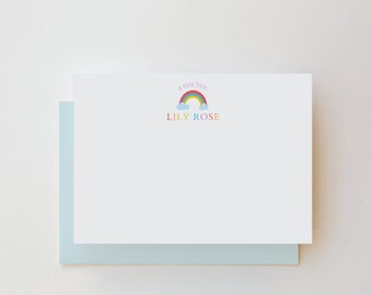 Rainbow Personalized Note Card Stationery