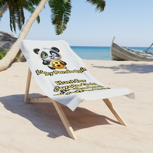 Lucky Panda Coin Beach Towel