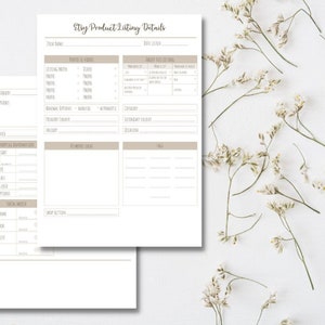 Etsy Product Listing Template, Product Description Title, Etsy Description Template, Digital Download Etsy Organisation, Etsy Shop Printable