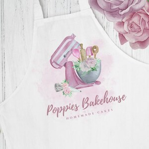 pink and white modern bakery logo Images High Quality... Personalised Business Logo Design for Bakery, Floral Pink Mixer ...