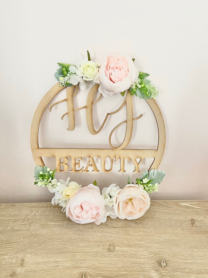 Floral Name Hoop Personalised Hoop Name Flower Hoop 30cm Etsy