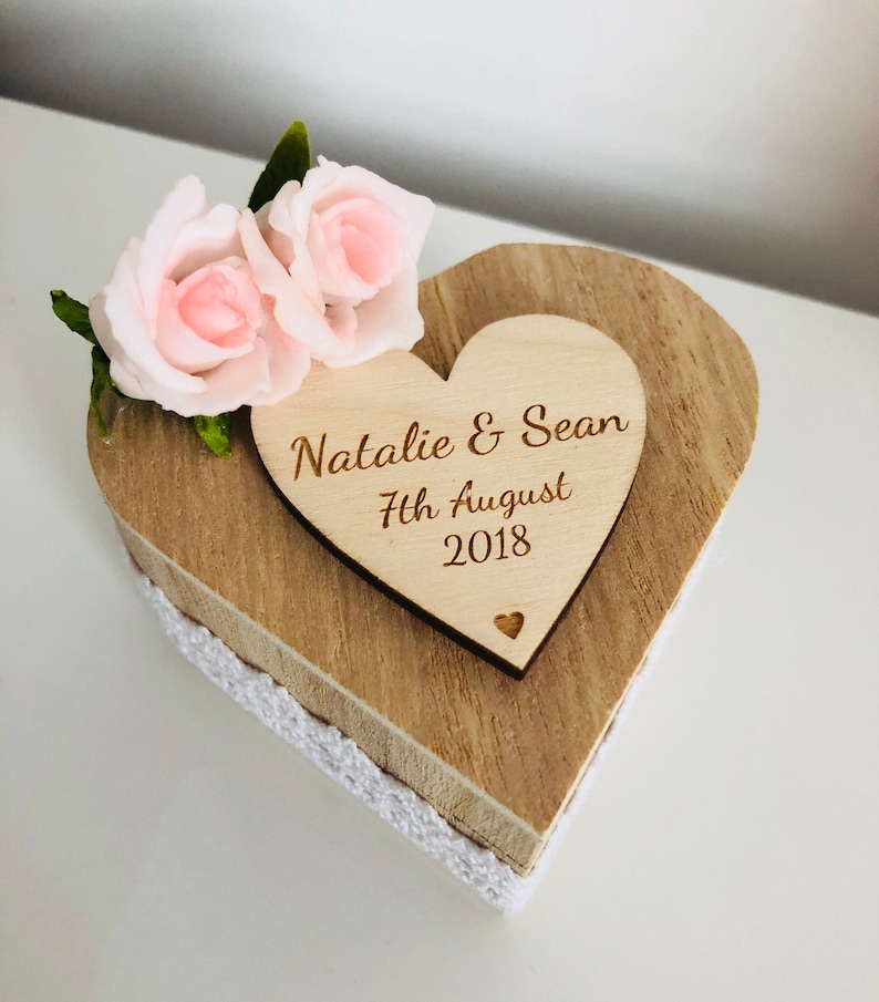 Personalised Wedding Ring Box Wedding Gift Bride /& Groom Personalised Ring Box Ring Bearer Box Wedding Accessories Romantic Proposal