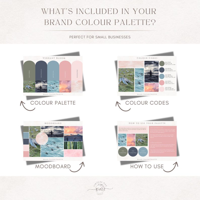 Brand Colour Palette in Verdant Bloom | Botanical Brand Color Palette ...