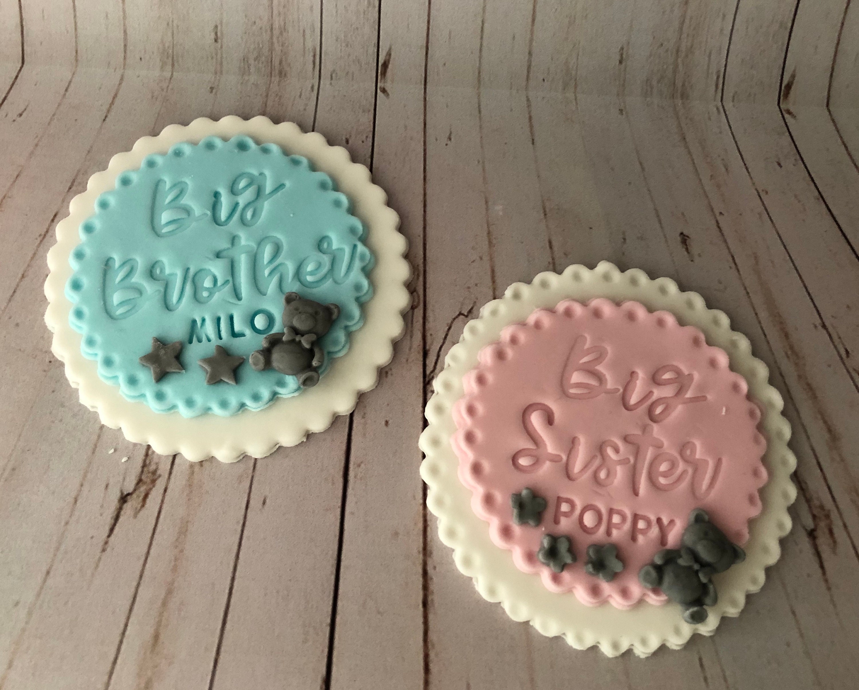 Big Brother Biscuit Big Sister Biscuit Sibling Gift New Etsy