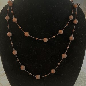 Necklace Single Strand Bronze Bead by Coldwater Creek