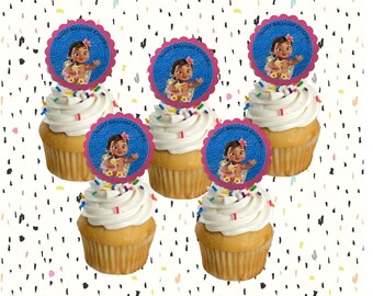Baby Moana Cupcake Etsy Baby Moana Cupcake Etsy