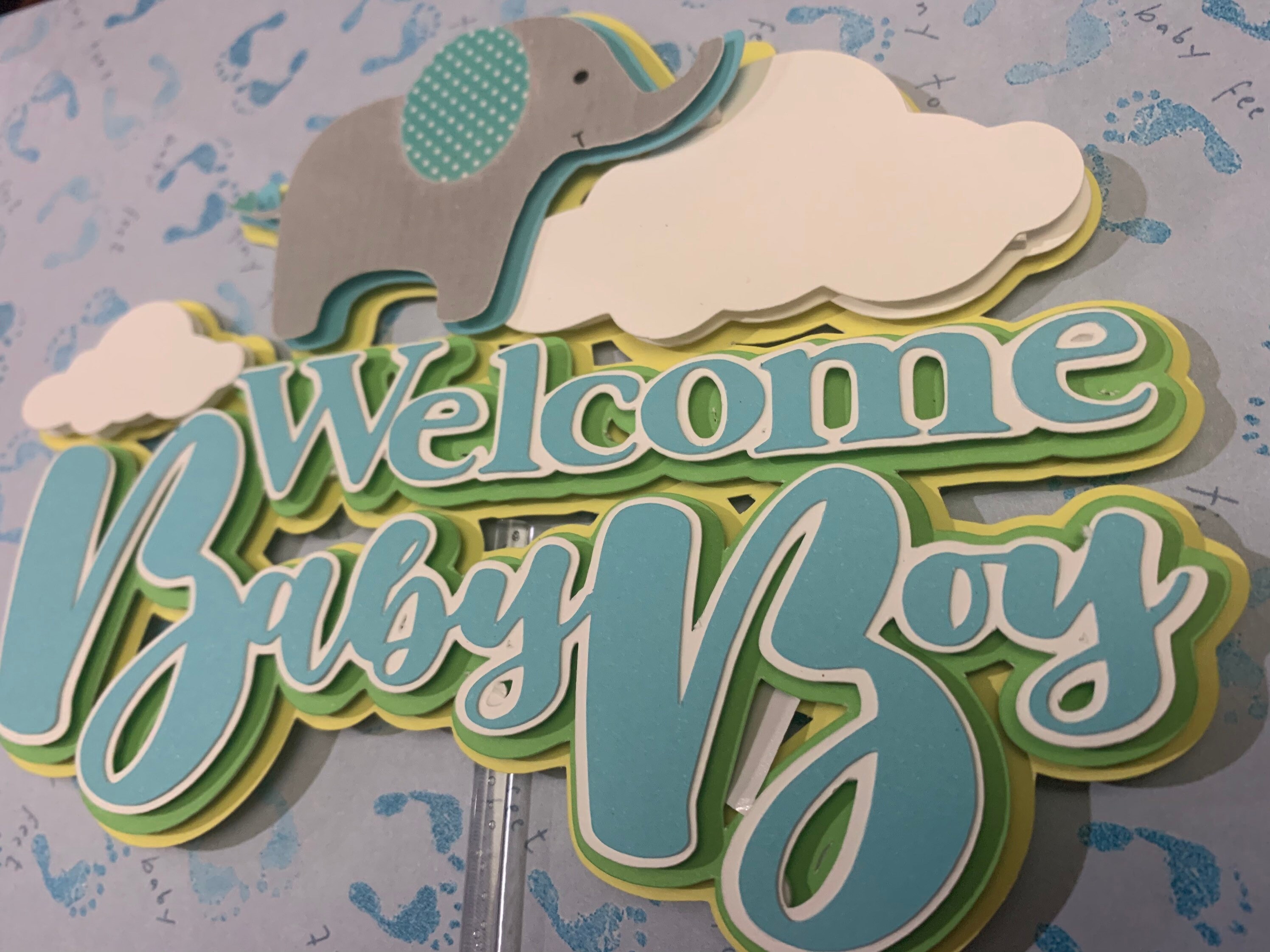 Baby Boy Cake Topper Baby Boy Baby Shower Baby Boy Etsy