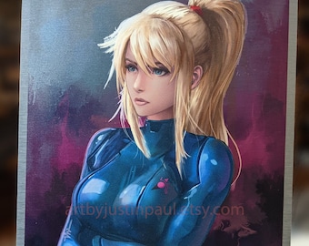 Metal Art Print - Zero Suit Samus - Metroid **see description for details**