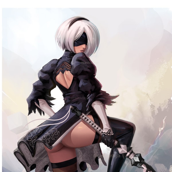 12"x18" Print - 2B - Nier Automata