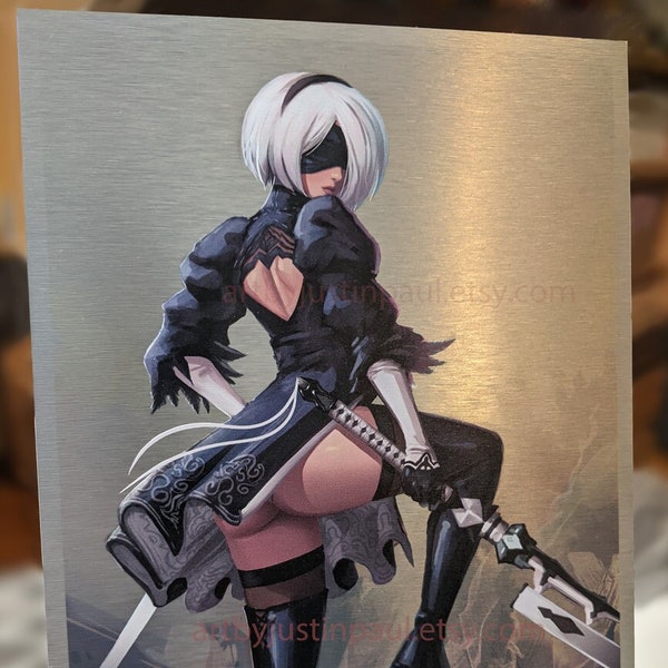 Metal Art Print - 2B - Nier Automata **See description for details**