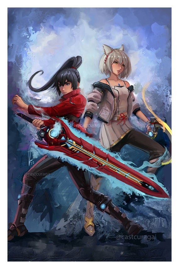 12x18 Print Xenoblade Chronicles 3 Noah and Mio -  Sweden