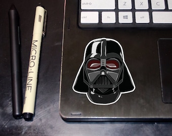 Darth Vader Helmet WATERPROOF STICKER - Vinyl Die Cut (Star Wars)