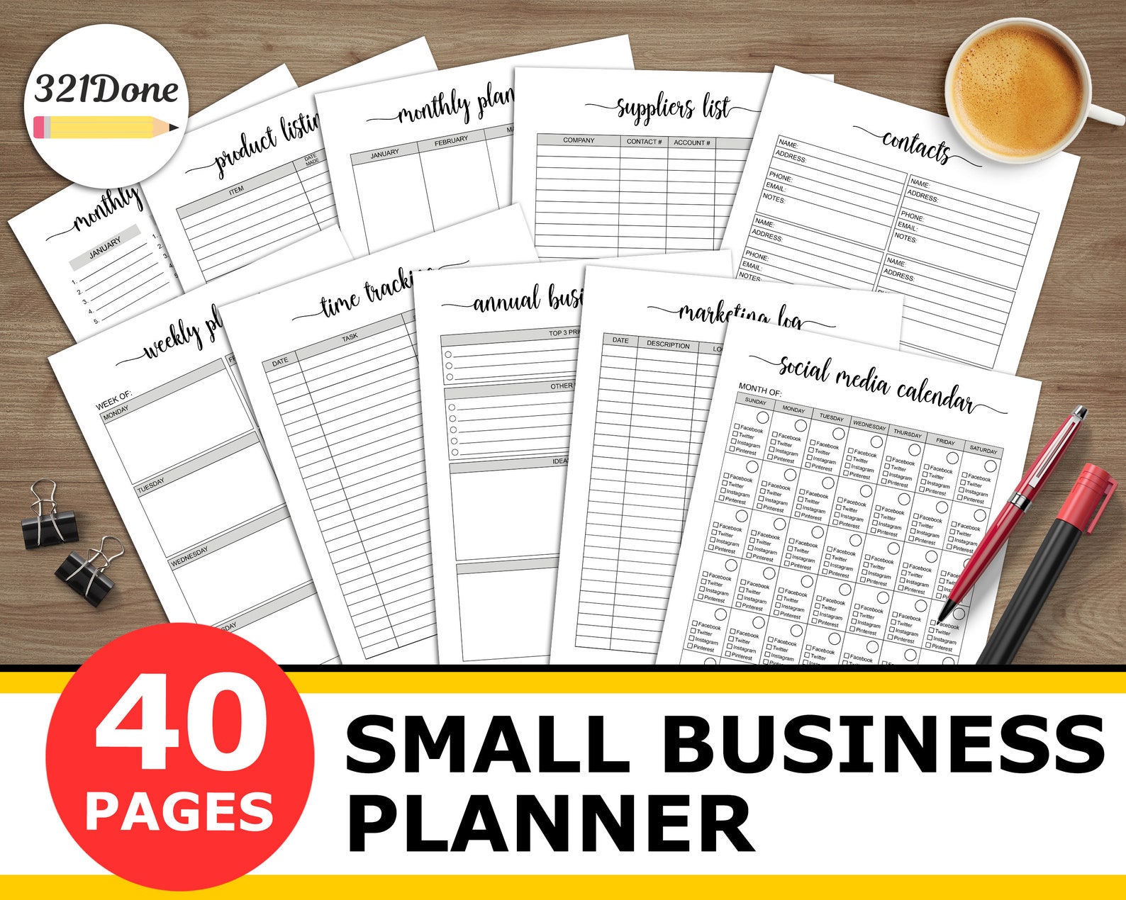 Free Detailed Business Journal Printables Business Plans