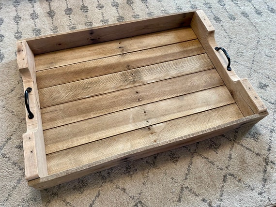 Reclaimed Wood Serving Tray XL Etsy