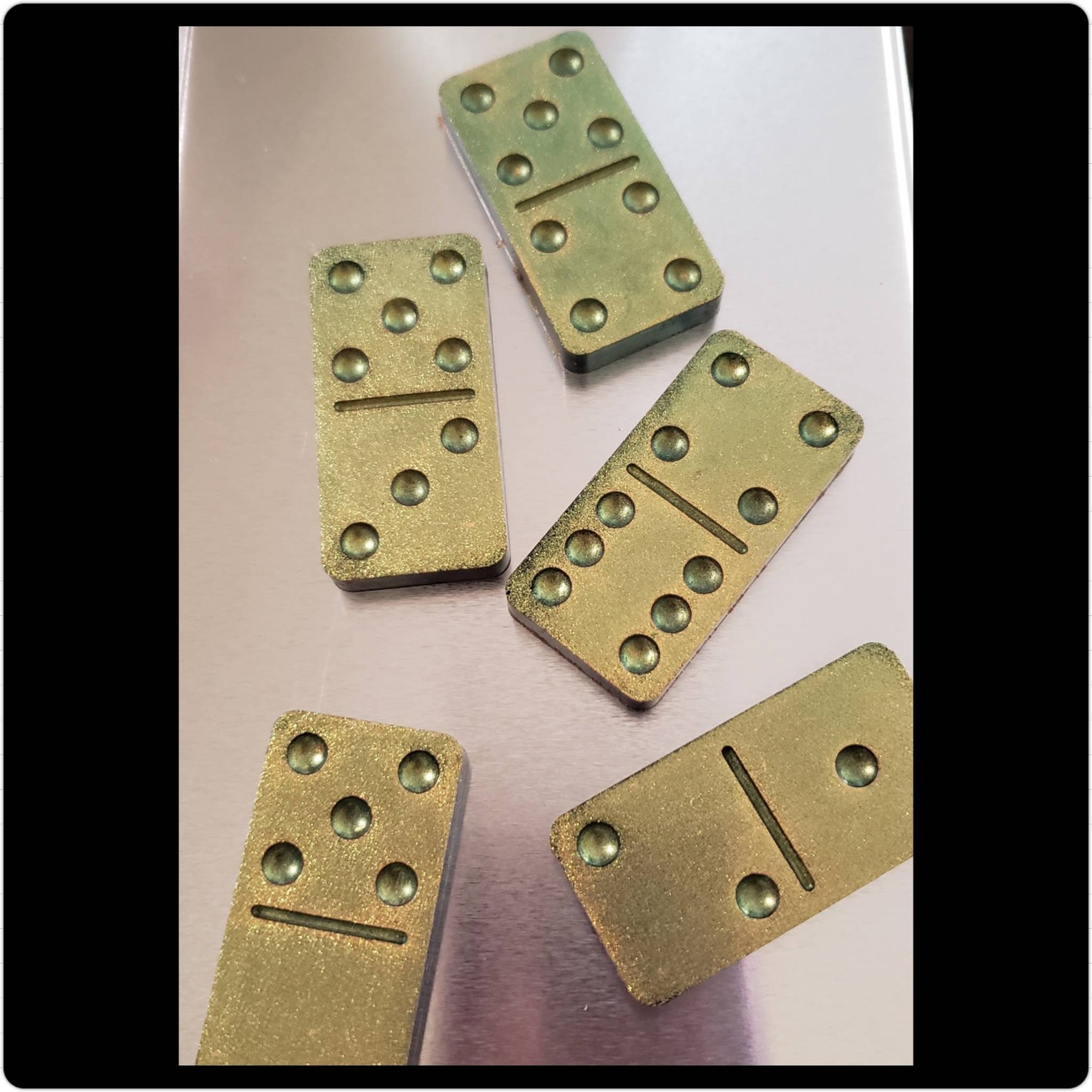 Dominos Color Shifting Green and Gold Personalized Gift Etsy