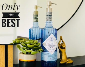 Zeepdispenser gemaakt van een Citadelle Gin-fles - pomp plus fles