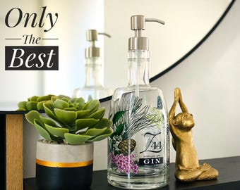 Zeepdispenser gemaakt van een Z44 gin-fles - pomp en fles