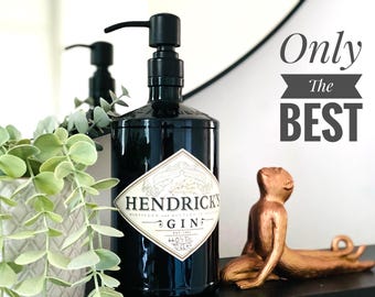 Soap dispenser made from the Hendricks Gin bottle - pump plus bottle