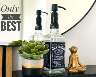 Distributore di sapone ricavato da una bottiglia di whisky Jack Daniel's - pompa più bottiglia