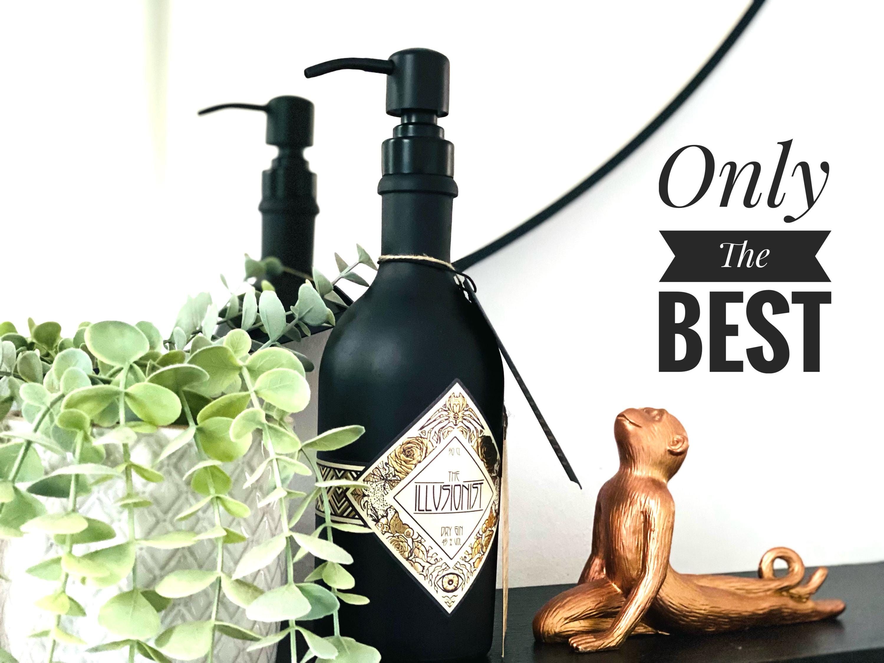 Soap dispenser from The Illusionist Gin bottle - pump plus bottle