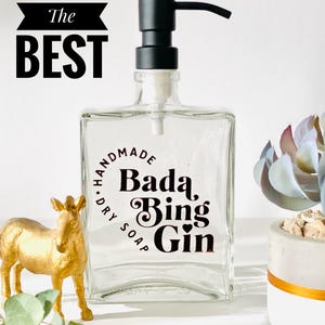 Rinominato - Distributore di sapone realizzato con bottiglie di gin - pompa più bottiglia