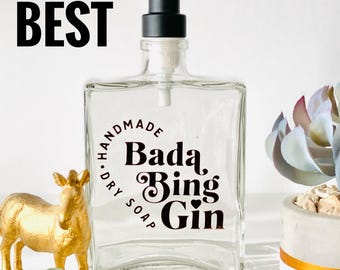 Rebranded - Zeepdispenser gemaakt van ginflessen - pomp plus fles
