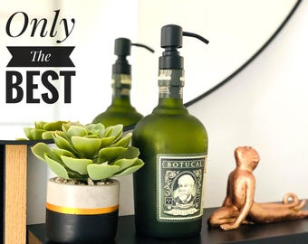 Soap dispenser made from a Botucal rum bottle | Upcycled rum decor | Pump & bottle