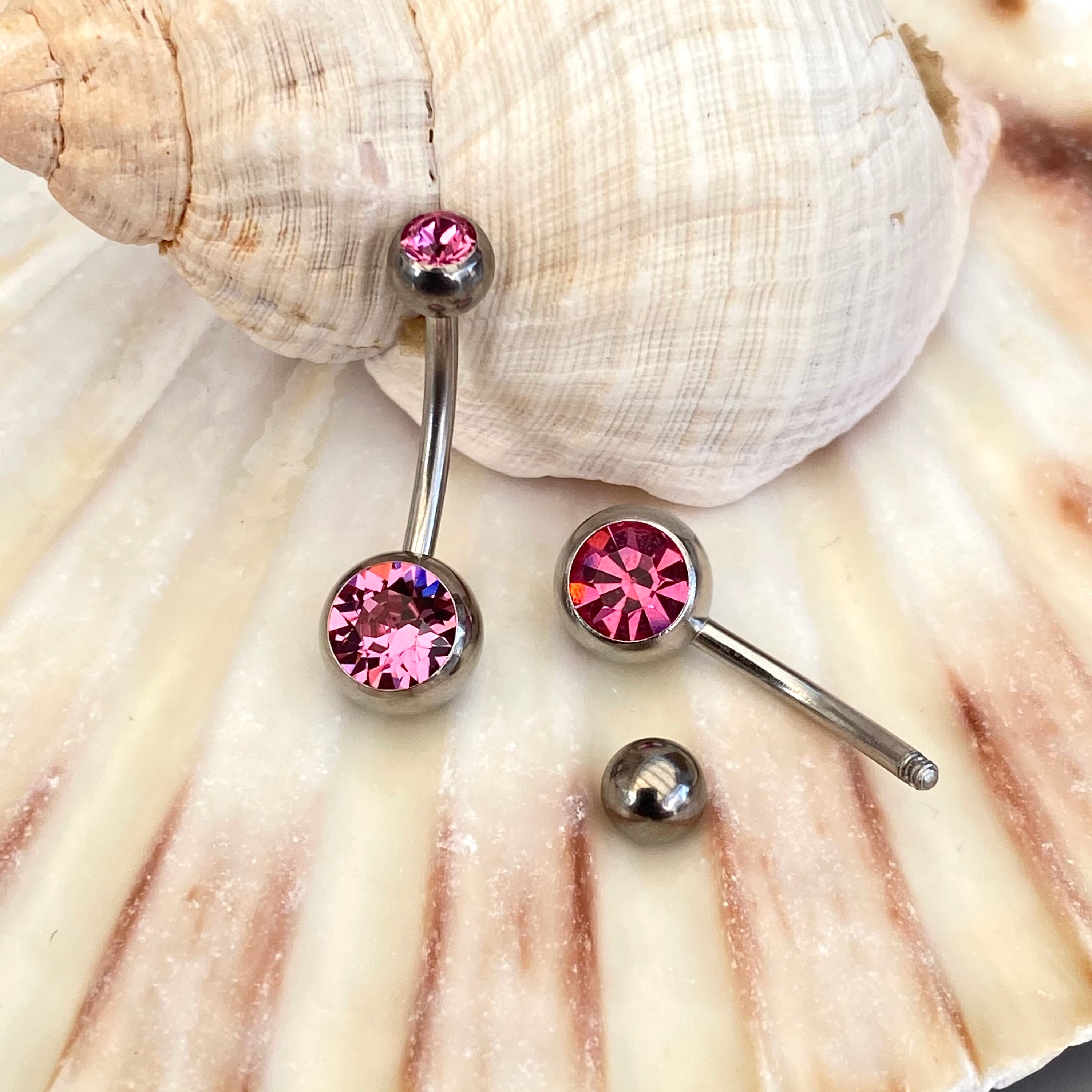 316L Surgical Steel Navel Bar Curved Navel Barbell Etsy