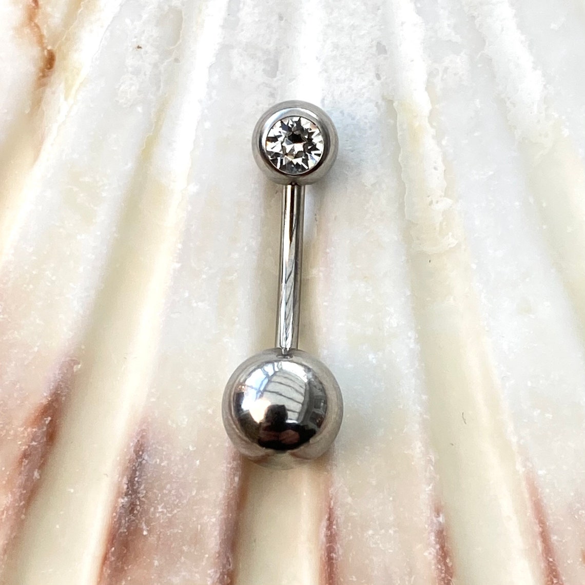 316L Surgical Steel Navel Bar Curved Barbell Bodyjewellery Etsy