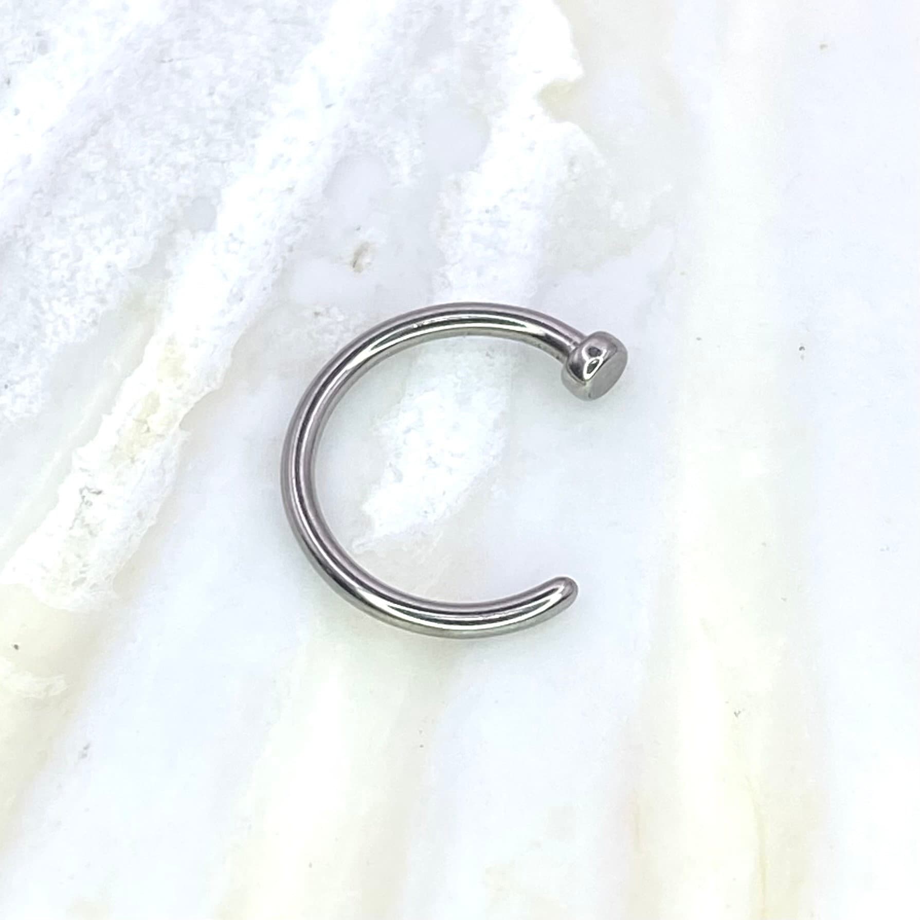 Bulk-buy Hinged Nose Septum Ring-Titanium Nose Rings Hoop Body Piercing  Jewelry 16g 6mm to 12mm price comparison
