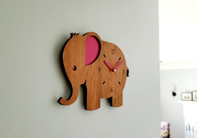 Children's Elephant Clock Nursery Clock Baby Shower Etsy