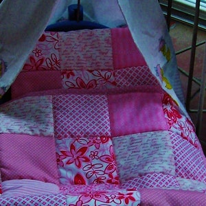 High-quality unique dolls quilt from designer quality materials, color lovingly matched, finely stitched image 4