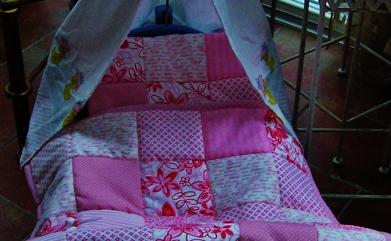 High-quality unique dolls quilt from designer quality materials, color lovingly matched, finely stitched image 4