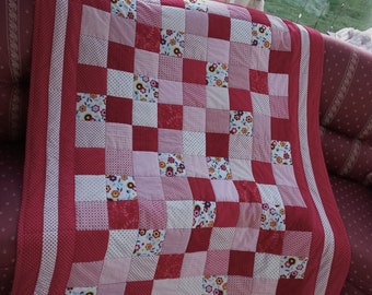 Hochwertige Unikat Patchworkdecke / Quilt aus Designer Qualitätsstoffen, farblich liebevoll abgestimmt, fein abgesteppt!