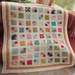 Neu! Hochwertige Unikat Quilt aus Designer Qualitätsstoffen, farblich liebevoll abgestimmt, fein abgesteppt!