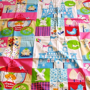 Children's fabric colorful with animals image 1