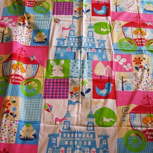 Children's fabric colorful with animals image 2