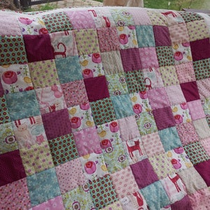 High quality unique quilt with cats / quilt made of designer quality fabrics, lovingly color coordinated, finely stitched image 9