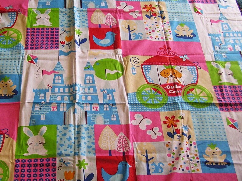 Children's fabric colorful with animals image 3