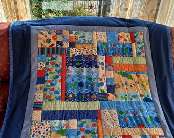 Hochwertige Unikat Quilt aus Designer Qualitätsstoffen, farblich liebevoll abgestimmt, fein abgesteppt!