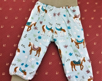 Reversible baby pump pants size 62 cuddly and soft made of high-quality organic jersey fabric with funny motif!