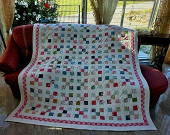 High-quality uniquequilt made of designer quality fabrics, lovingly color coordinated, finely stitched