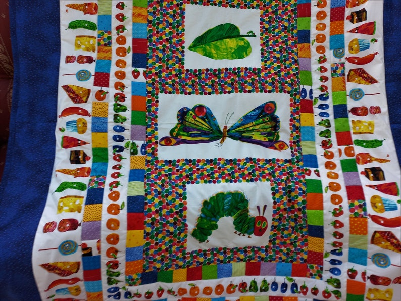 High quality unique patchwork quilt made of designer quality fabrics, lovingly color coordinated, finely stitched image 3