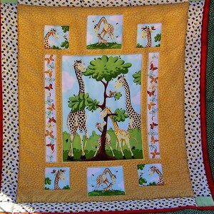 High quality unique patchwork quilt, made of designer quality fabrics, lovingly color coordinated, finely stitched image 4