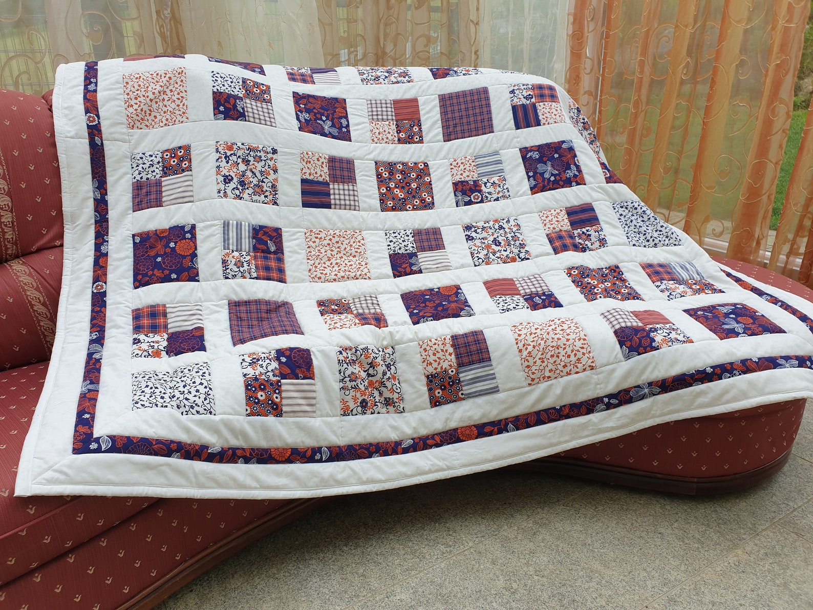 High Quality Unique Patchwork Quilt / Quilt Made of Designer Etsy