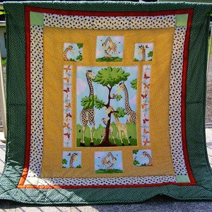 High quality unique patchwork quilt, made of designer quality fabrics, lovingly color coordinated, finely stitched image 1